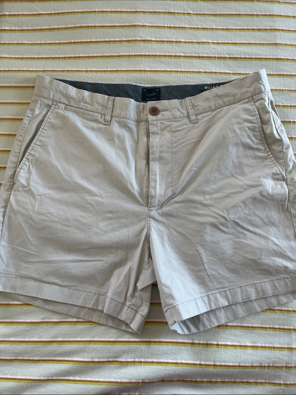 J. Crew Men's Flat Front Chino Shorts — Light Beige